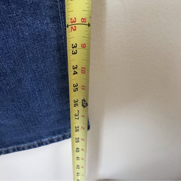 Abercrombie and Fitch Slim Straight Leg Wide Jeans Stretch Mid Rise Waist Zip 31 - Picture 12 of 13